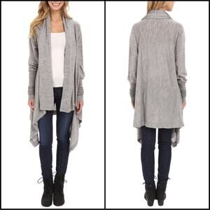Icebreaker S Sydney Merino wool wrap cardigan in grey